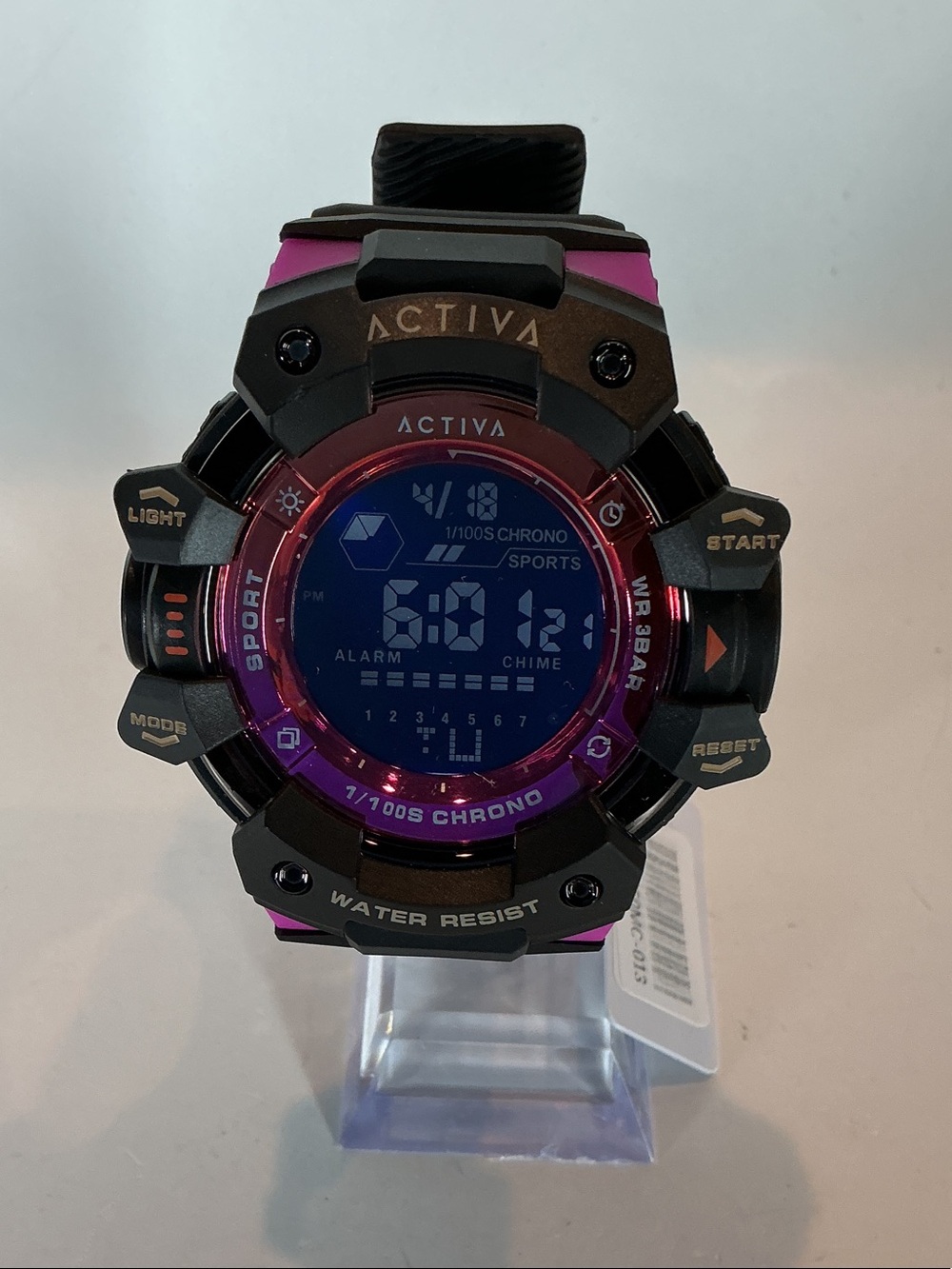 Invicta Black and Pink Digital Sports Watch with Purple Accent-ACW8050MC-013